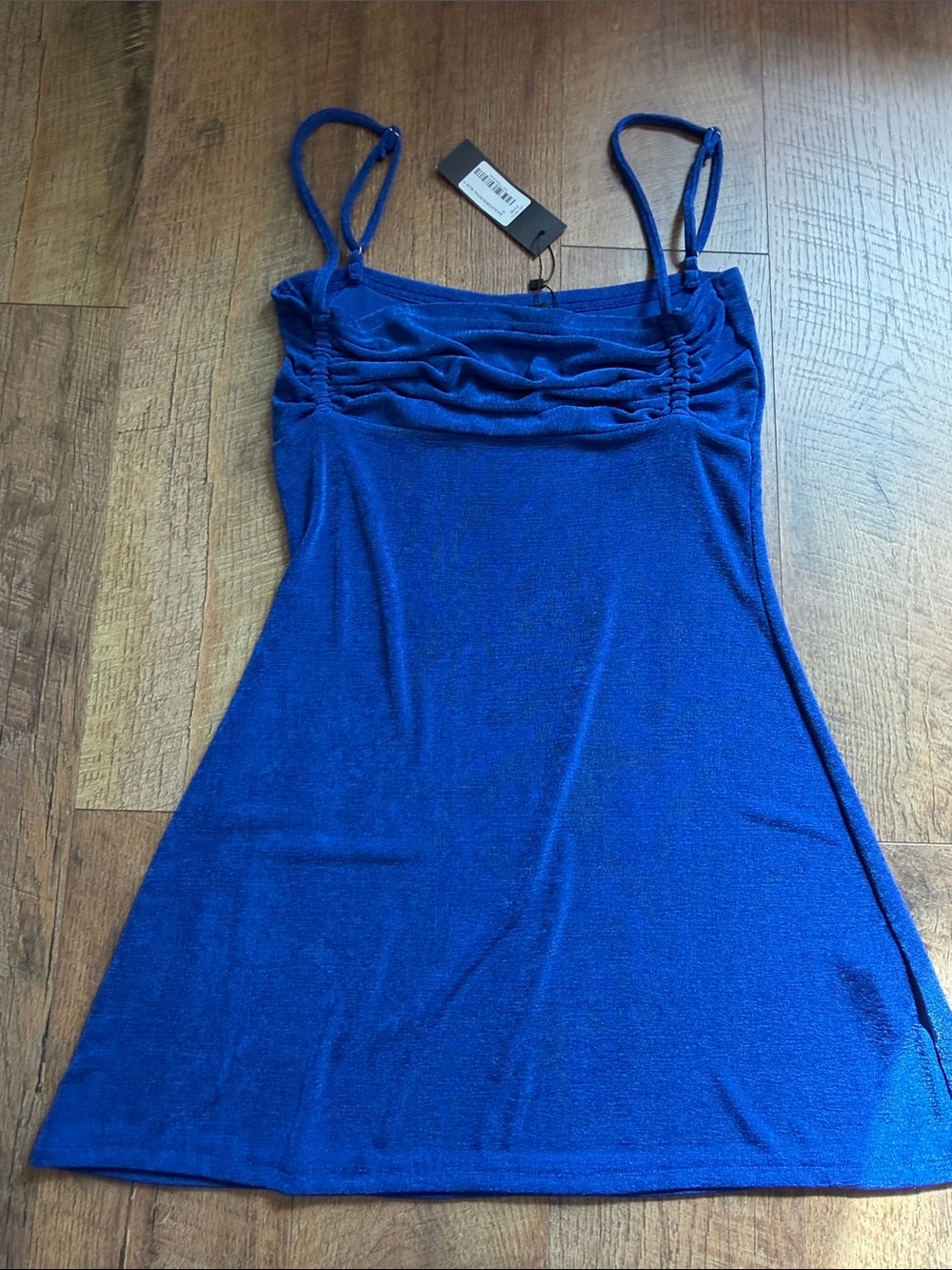 Motel Rocks Royal Blue Tank Top with Spaghetti Straps